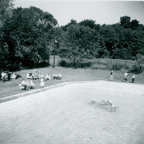 historical photo of the pool at Brookside Country Club